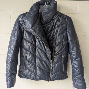 Mauritius Women Black Long Sleeve Quilted Puffer Jacket Lamb Comfort Fit